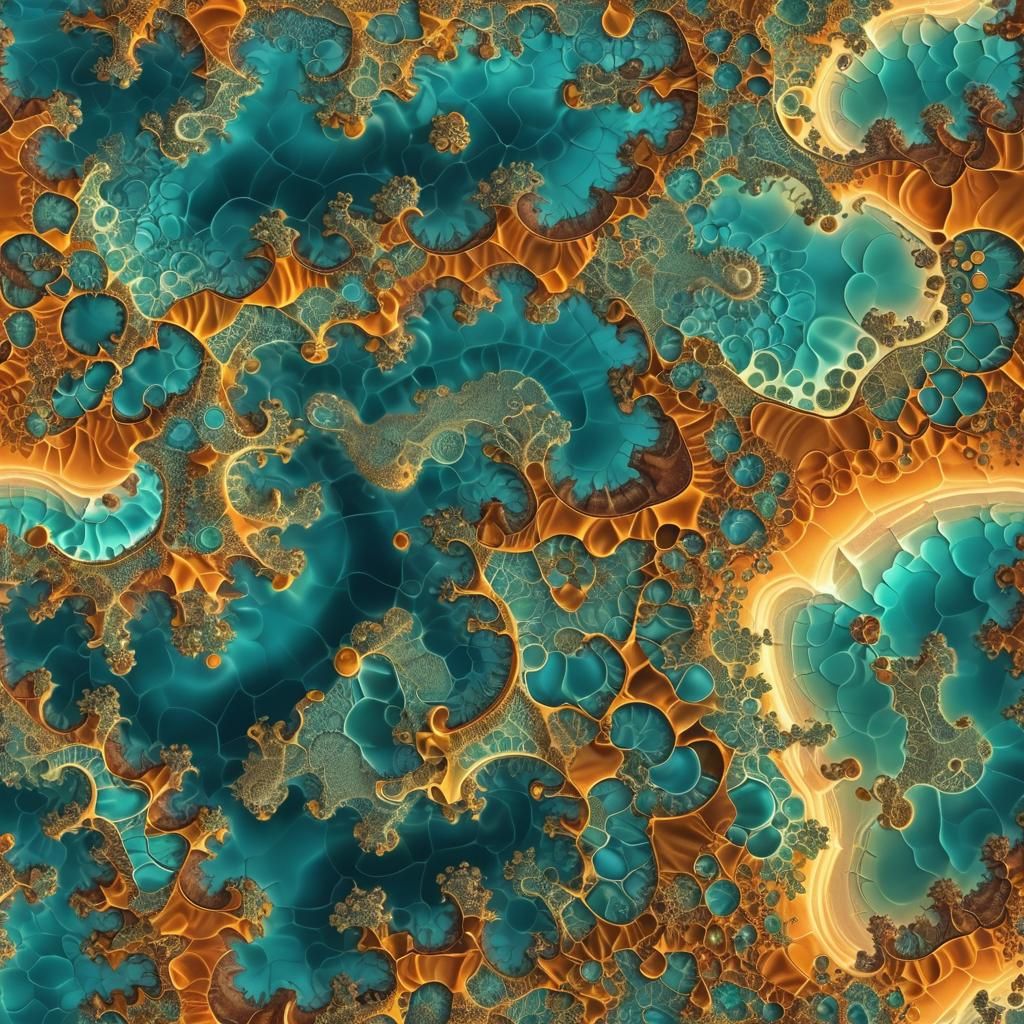 Fractal Coastline: Digital Art of Nature's Geometry