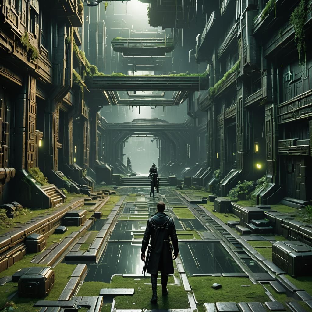 Matrix Labyrinth: Epic 3D Game Cinematic