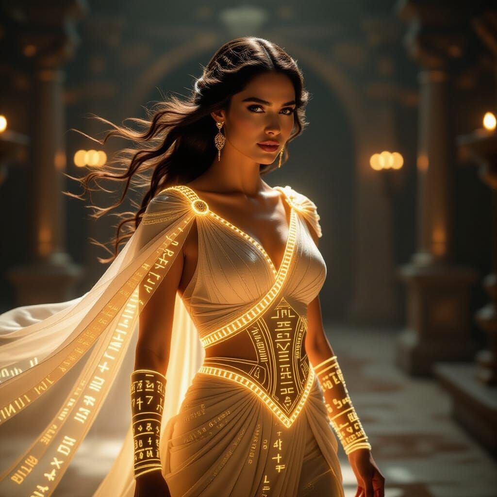 Caesar's Code Woman in Cinematic Film Still