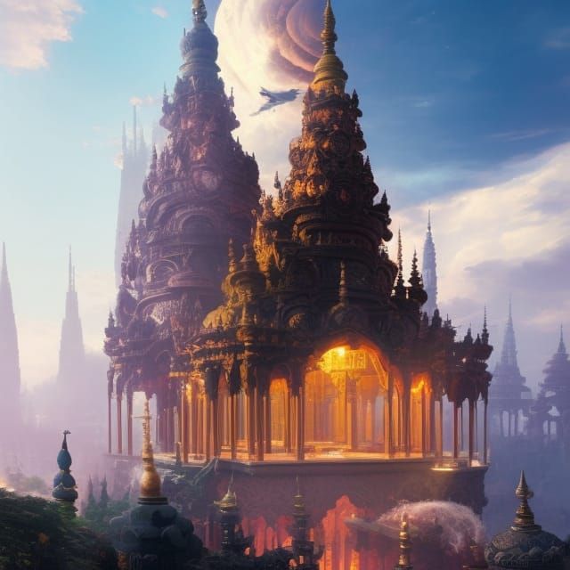 Ornate Alchemist Magic Portal in Temple