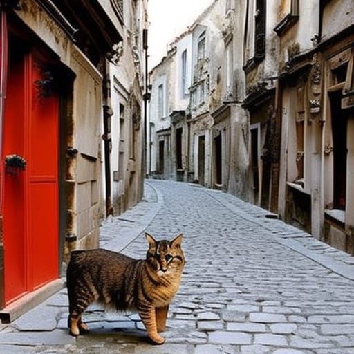 Happy Cats in Istanbul, Surrealist Style