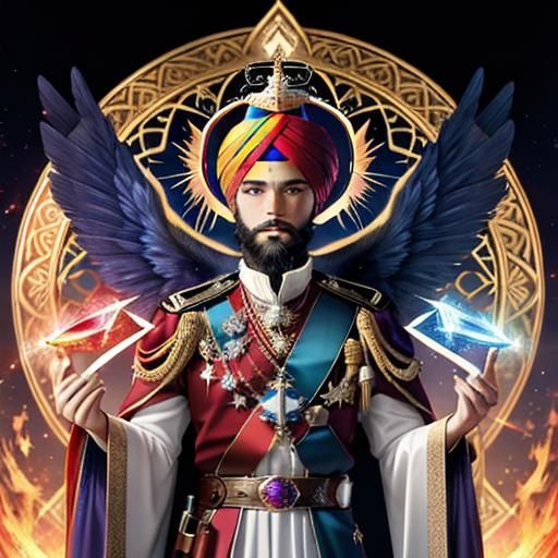 Prince with Wings and Rainbow Crystal Crown