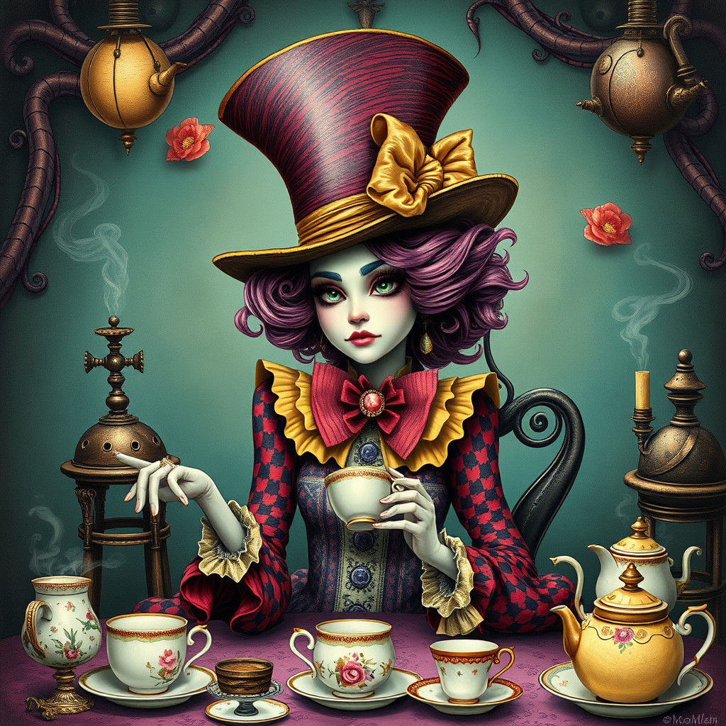 Eccentric Mad Hatter's Fantasy Tea Party