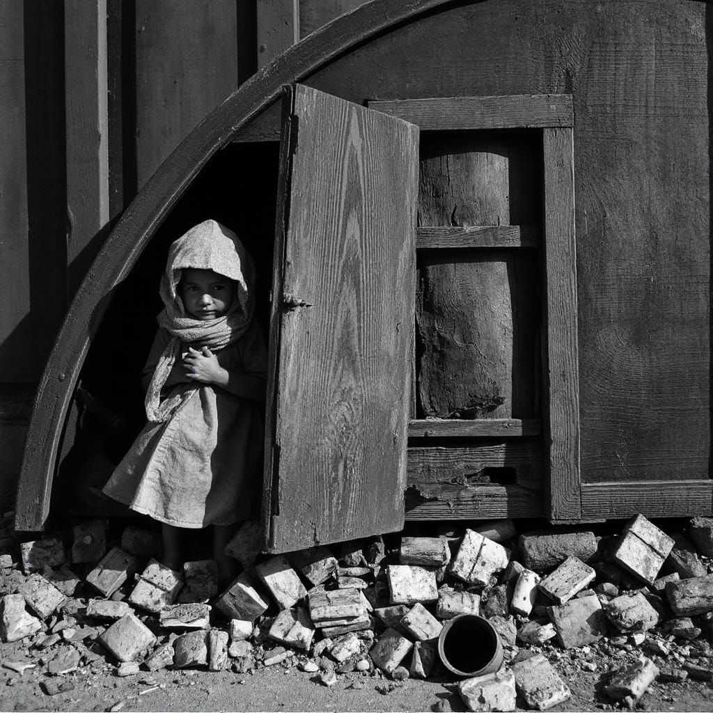 Surreal Silver Photo of Exile and Shame