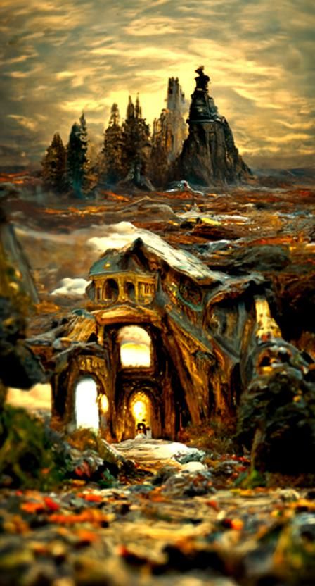 Post-Apocalyptic Lunar City: A Cinematic Fantasy Landscape