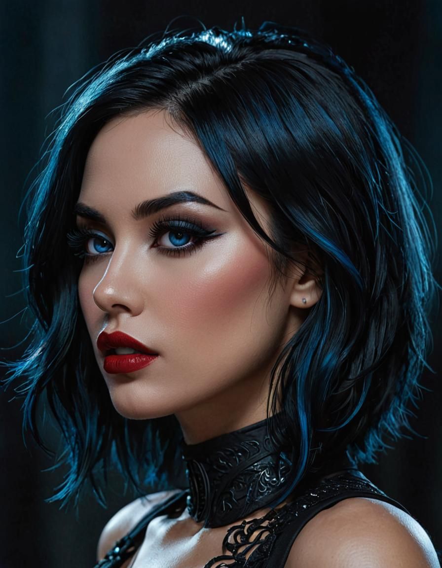 Dark Fantasy Woman Digital Art Portrait