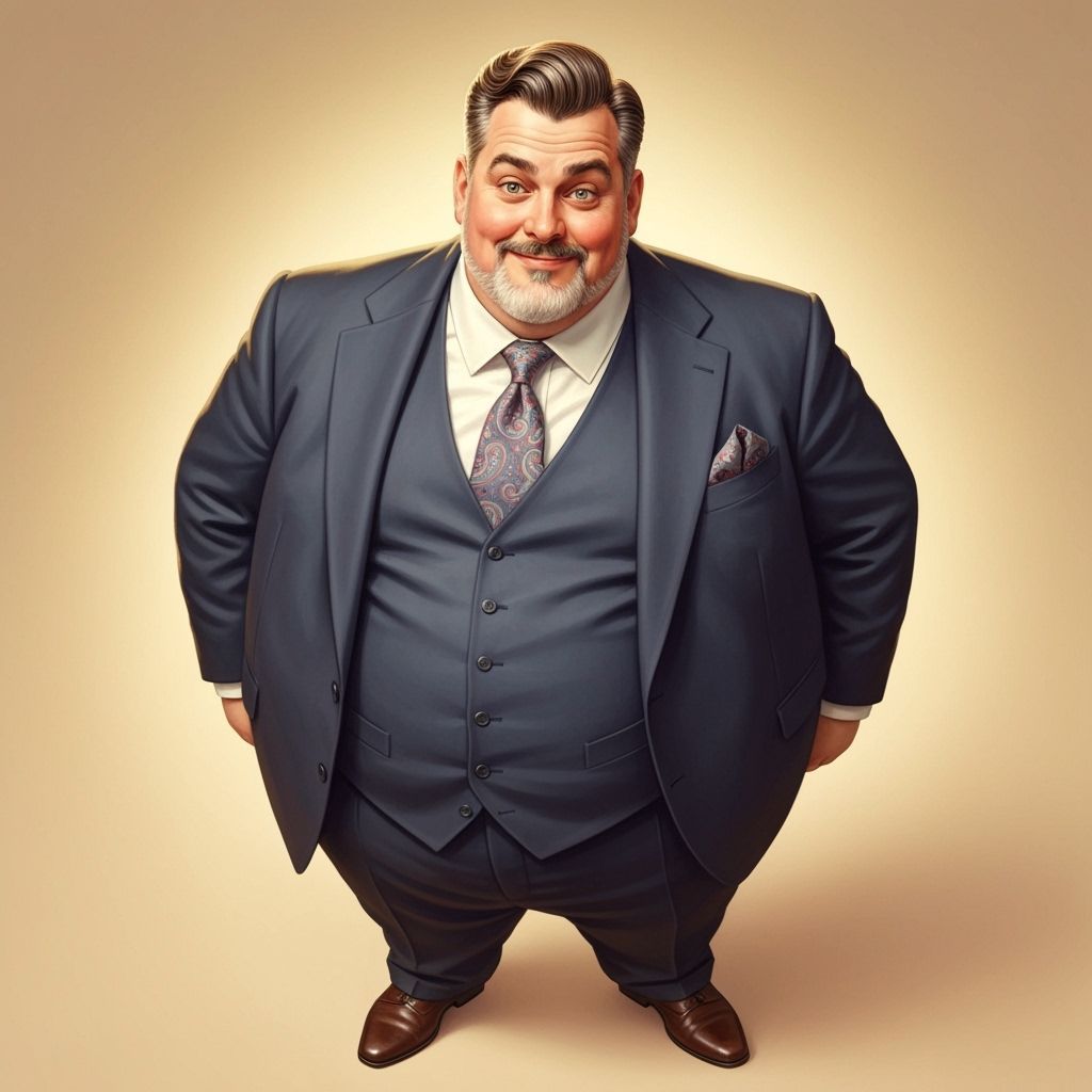 Confident Man in Suit as Watercolor Painting