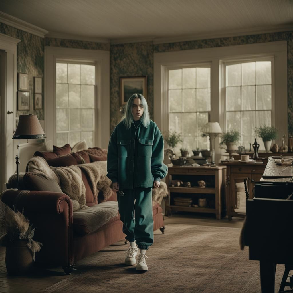 Billie Eilish in Country House: Cinematic Film Still