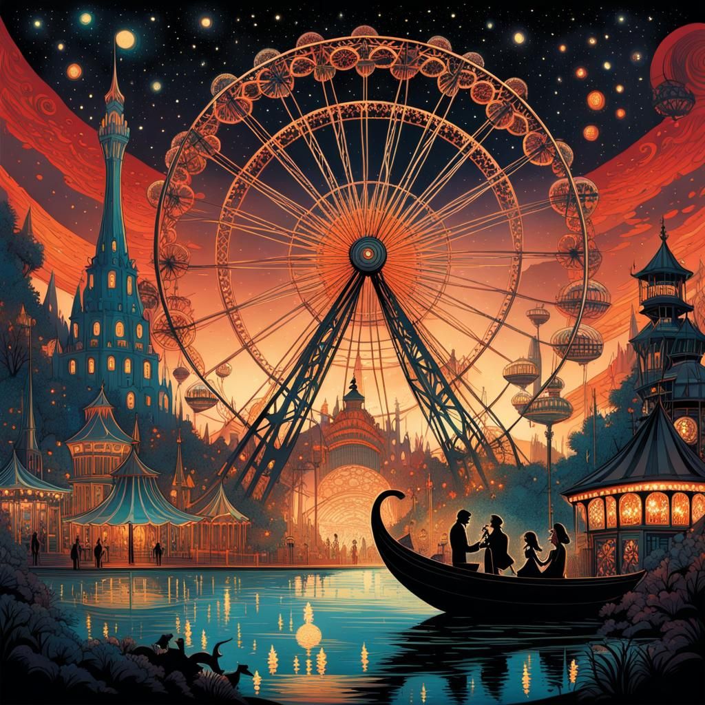 Magical Theme Park Proposal in Silhouette