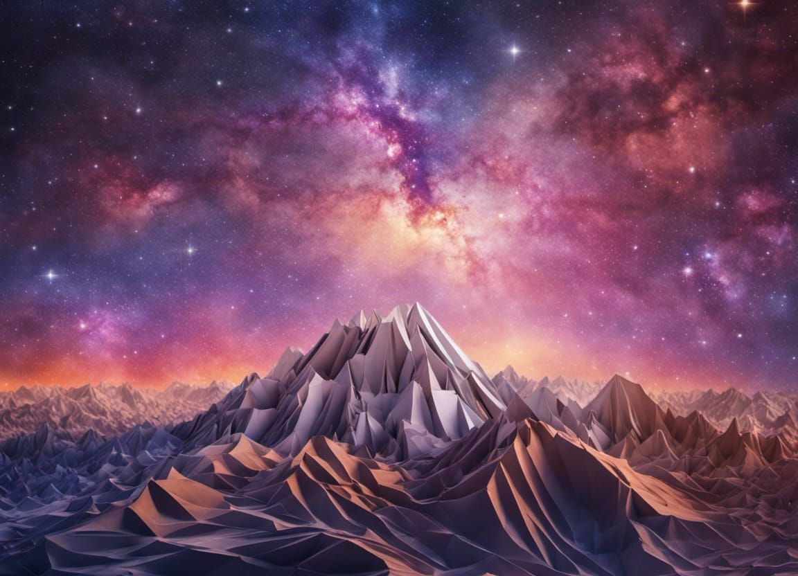 Origami Galaxy: Papercraft Universe Landscape