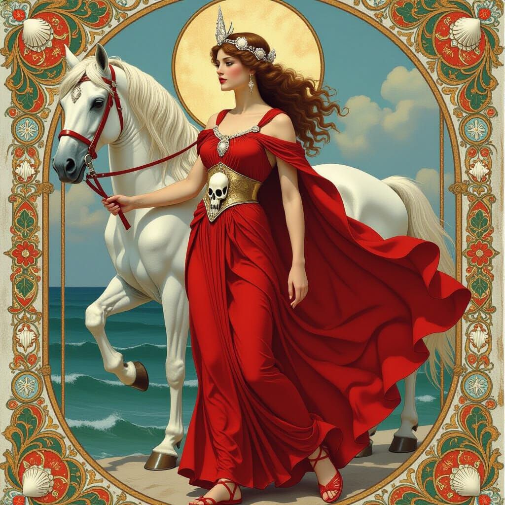 Europa: Goddess of Horses in Romantic Style
