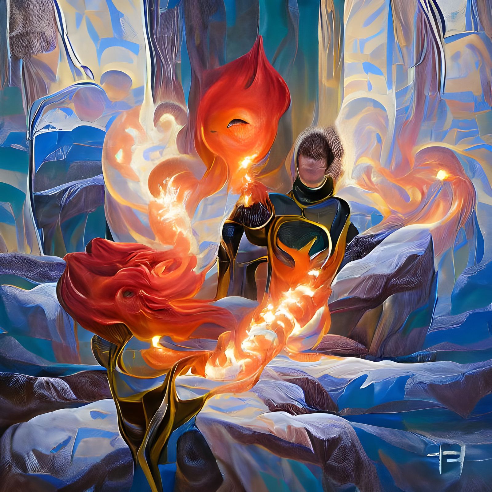 Eternal Flames in Fantasy Art Style