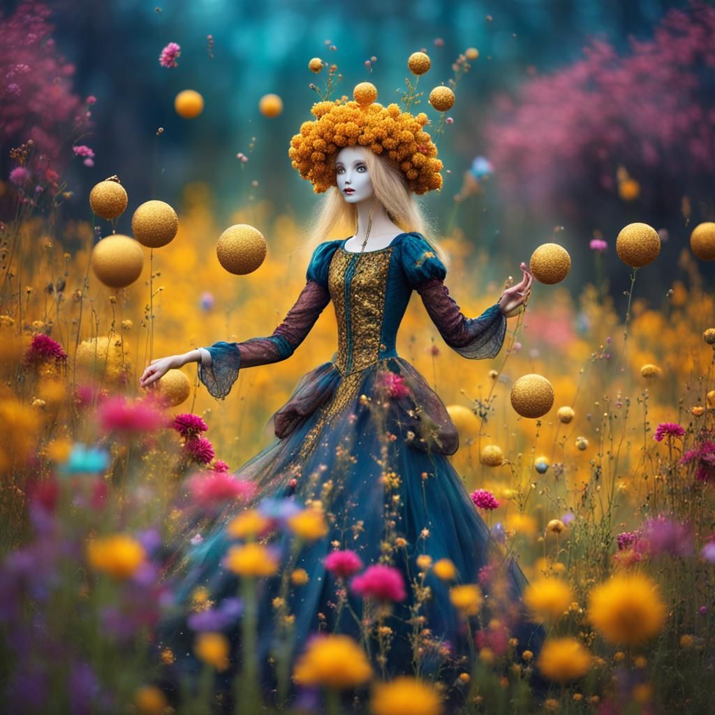 Jiggling golden balls.