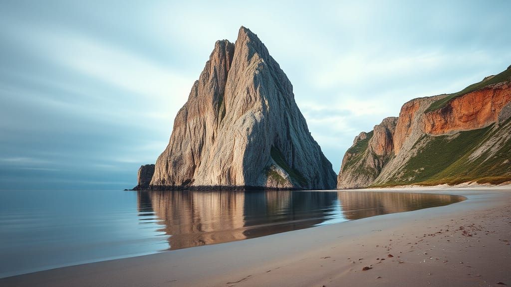 Rocher Percé Cliff: A Photorealistic Landscape
