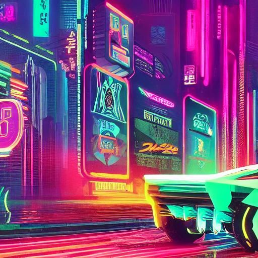Cyberpunk 2099 Neon Lights in Blade Runner Style