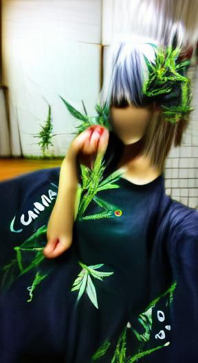 Detailed Cannabis Plant Close-Up