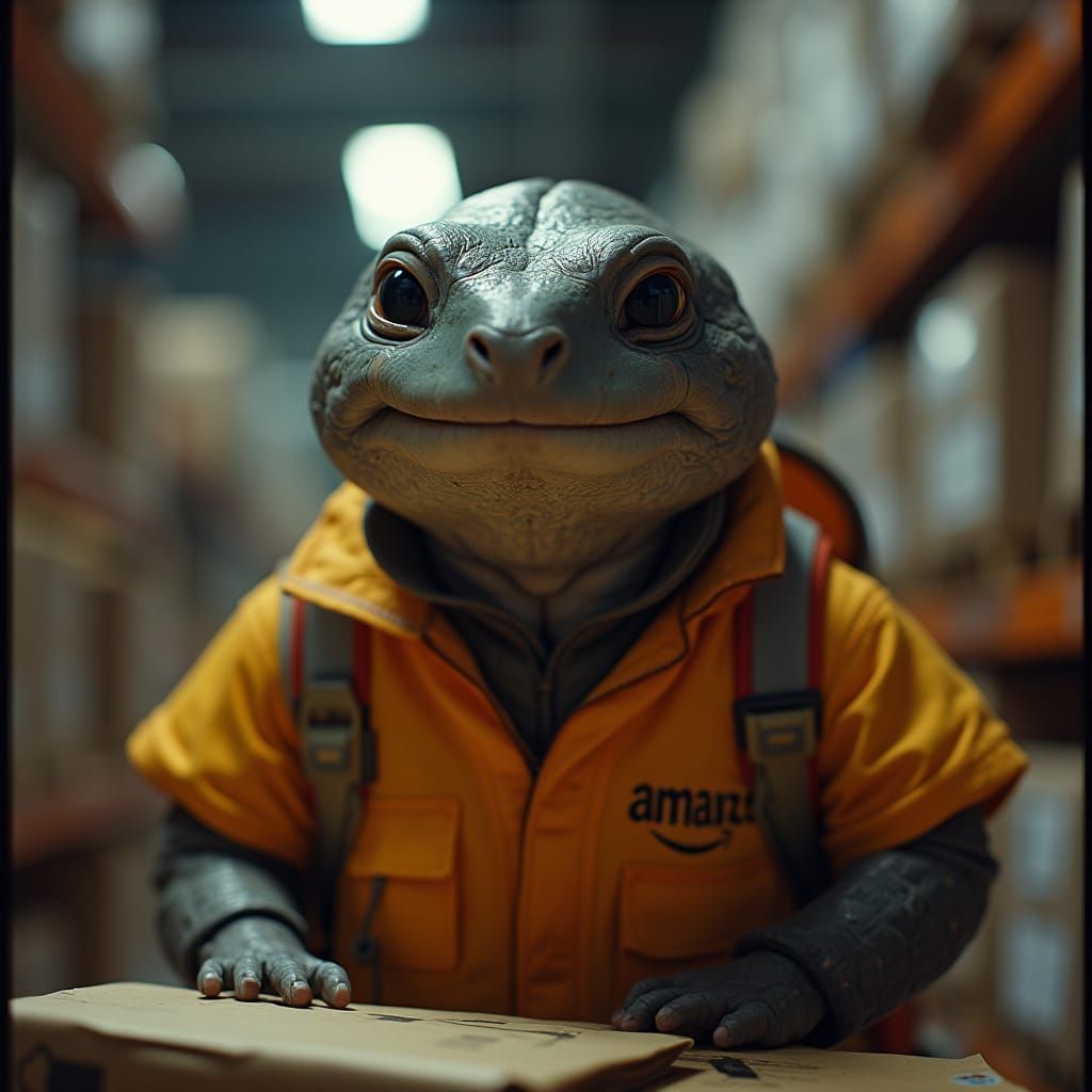 Amazon Worker: Half Mole, Half Turtle Hybrid