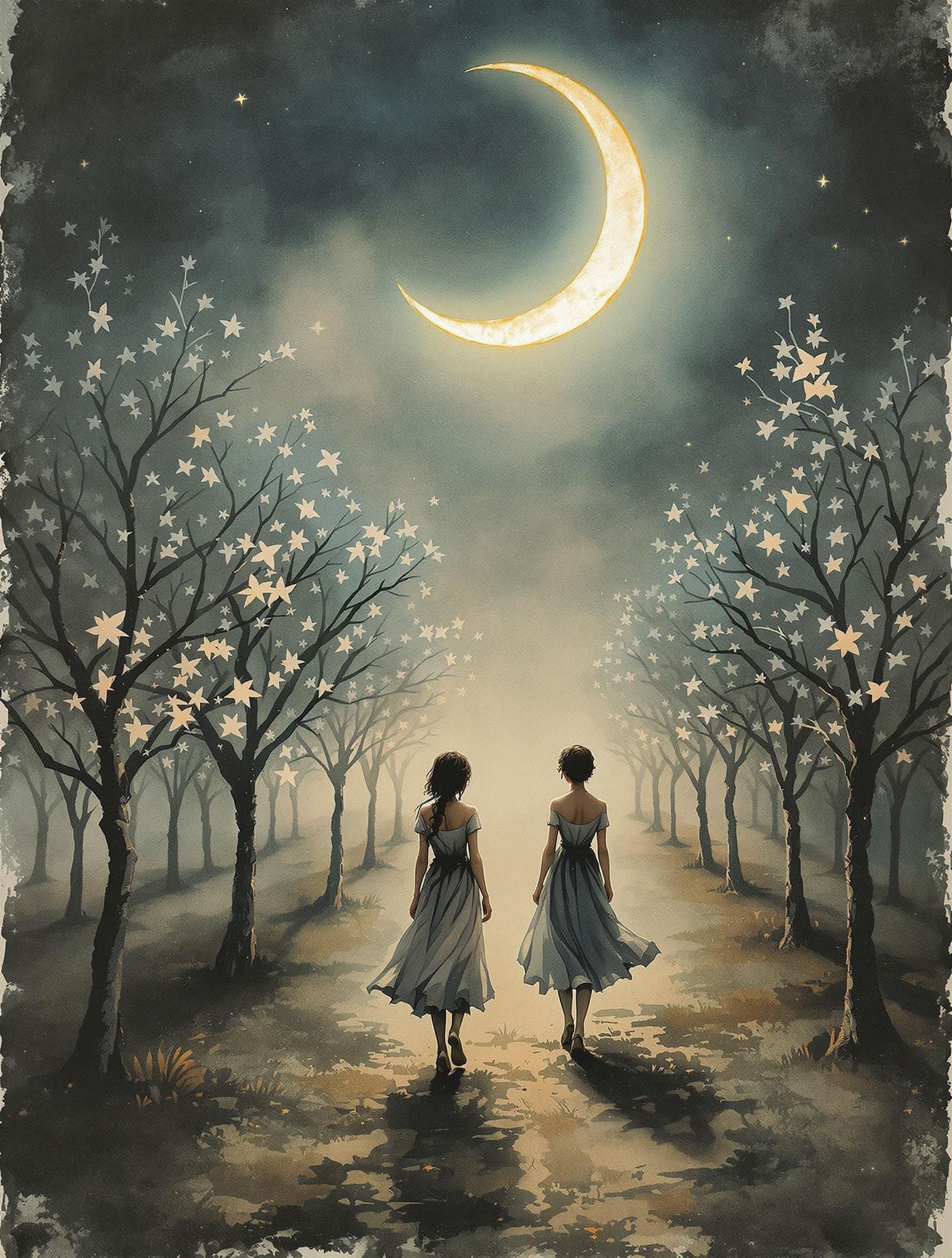 Surreal Nocturne Depicts Lost Innocence in Ethereal Moonlit ...