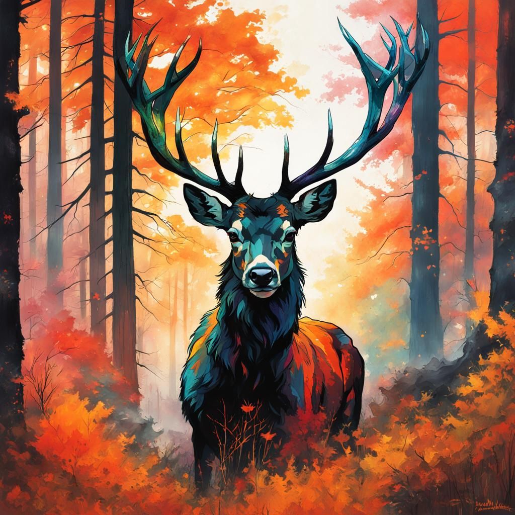 Stag in autumn