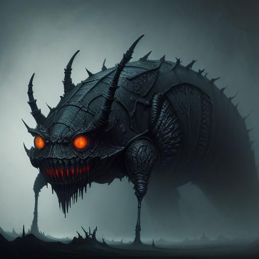 Eerie Insect Creature in Dark Fantasy Style