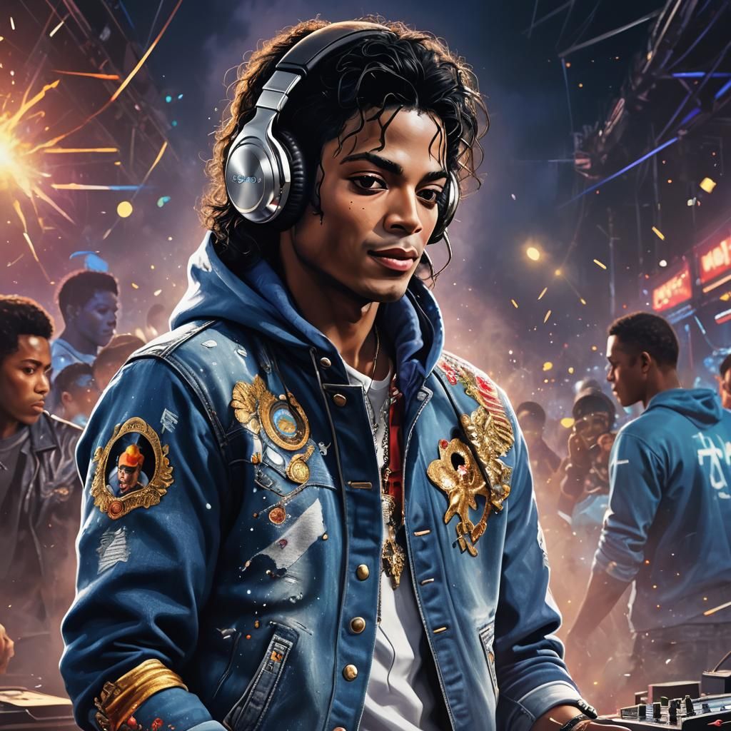 Michael Jackson Portrait in Hyperreal Style