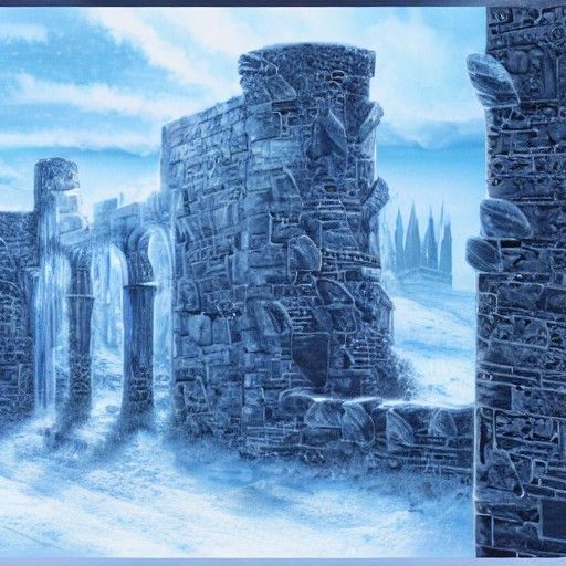 Icy Tower Ruins: Detailed Matte Painting