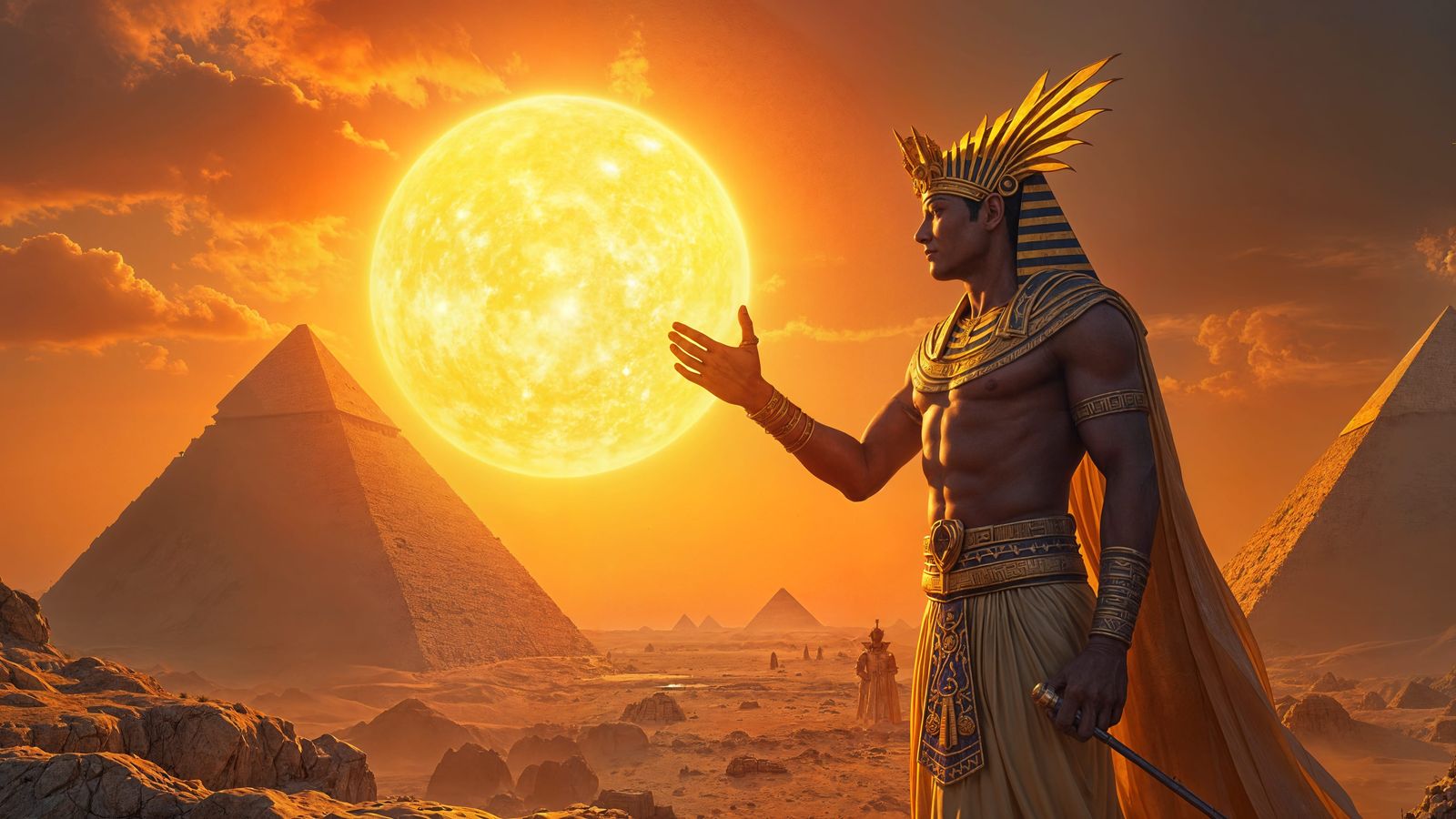 Amun Ra Reverses the Sun: Epic Animated Art