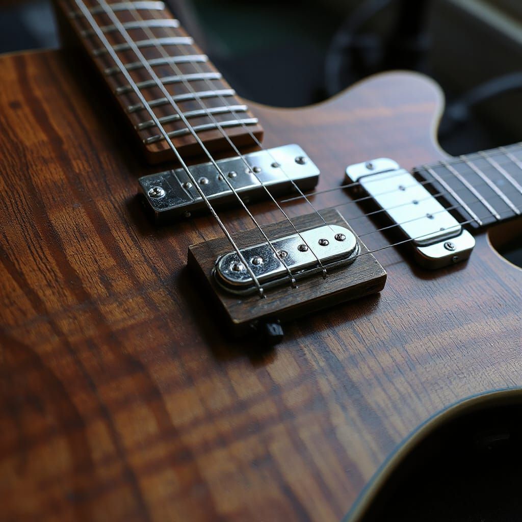 Photorealistic Guitar with Intricate Details