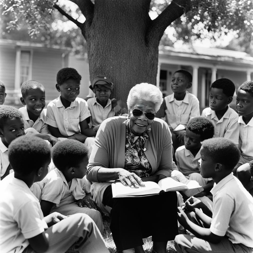 Maya Angelou Sharing Poetry with Children
