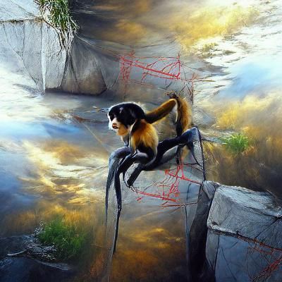 Hyperrealistic Spider Monkey Hybrid Concept Art