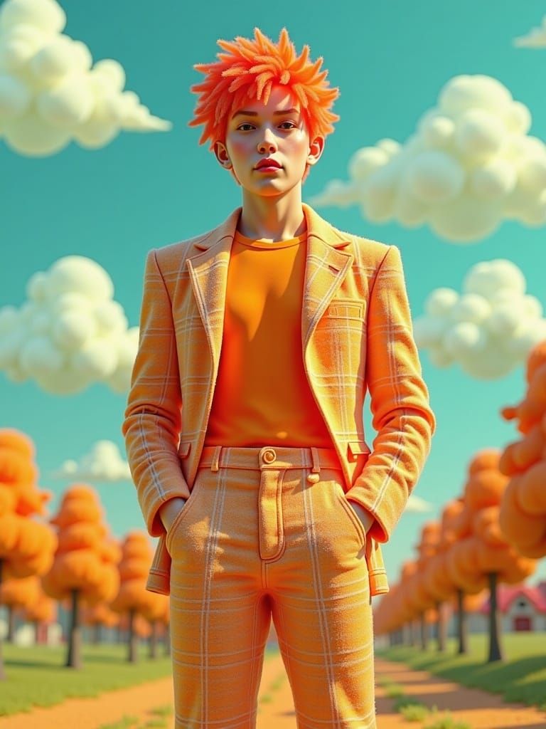 Gummy Cyborg Portrait in a Candy-Colored World