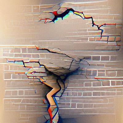 Abstract Time Crack Portal with Swirling Colors