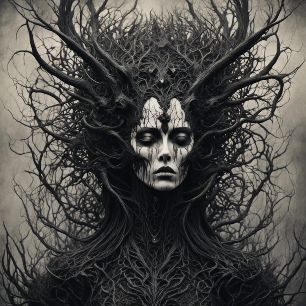 <lora:Organic Macabre:1.0> <lora:Nightmare:1.0> 
Barbaric baroque; Froze evil parasitic, vision in darkness; monochromat...