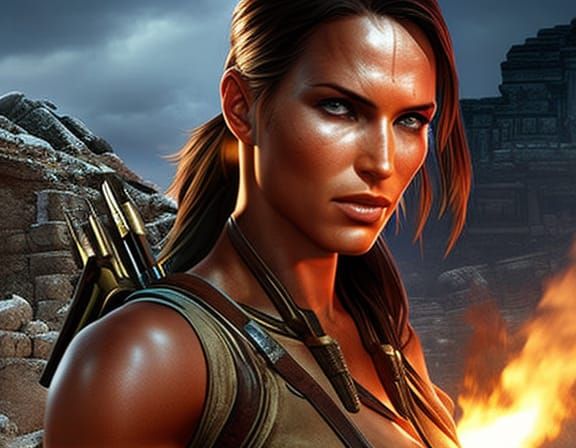 Male Lara Croft on Archaeological Site