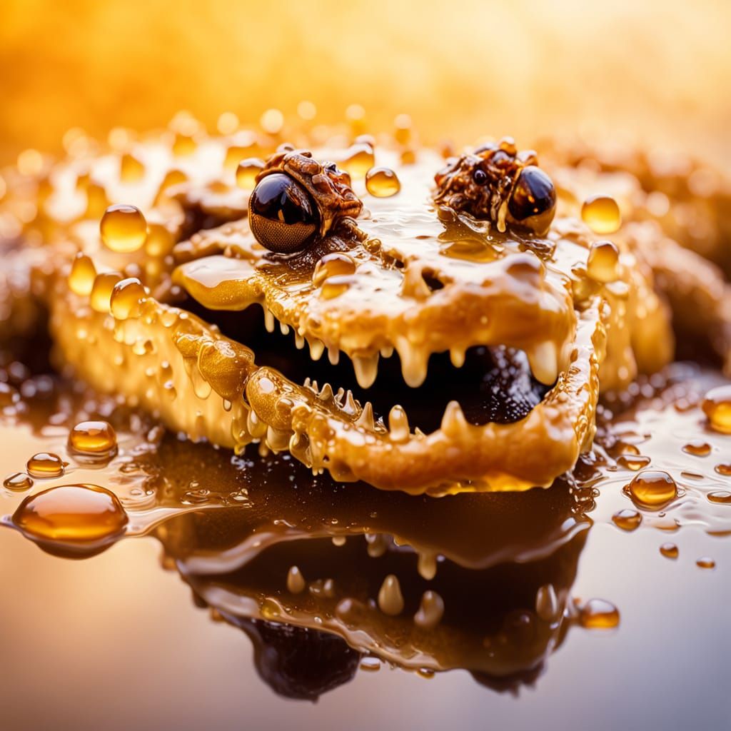 Honey Crocodile in Surreal Macro Photography