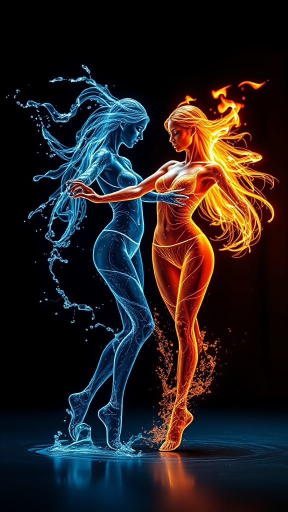 Dance of Water and Flame in Dynamic Lighting
