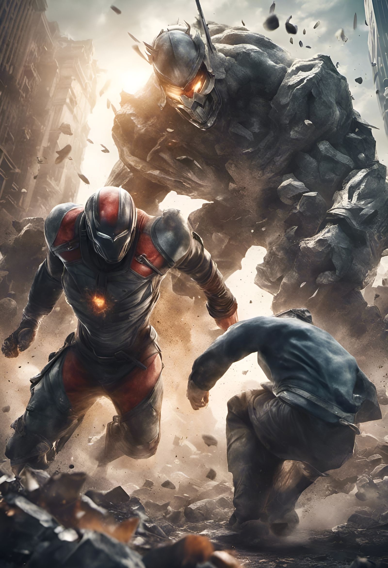 Earthquake Supervillain Demolishes City Building