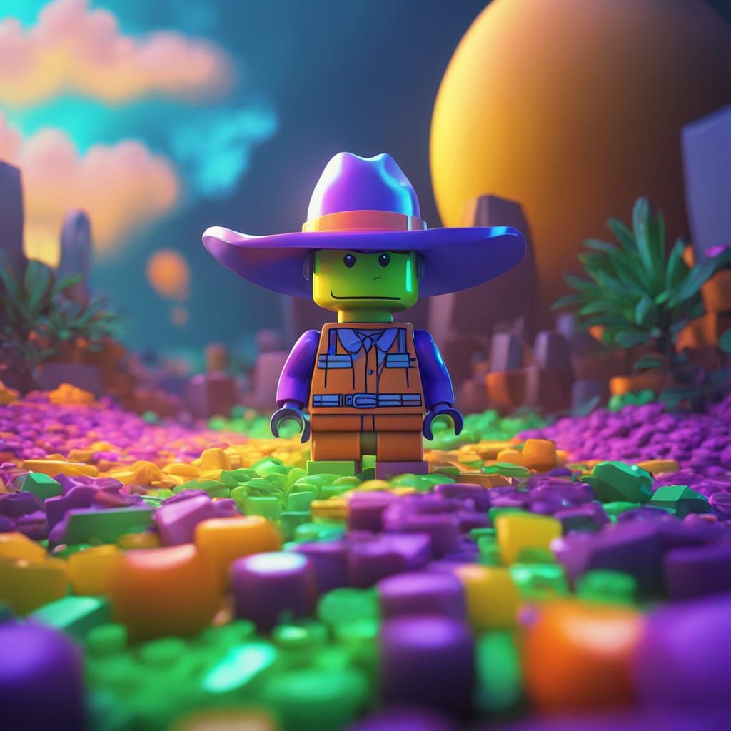 Kevin Costner Lego Minifigure Digital Art