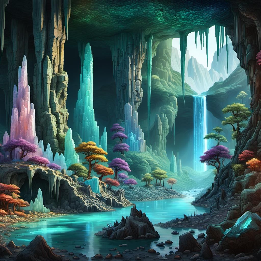 Crystal Landscape in Post-Apocalyptic Terrarium