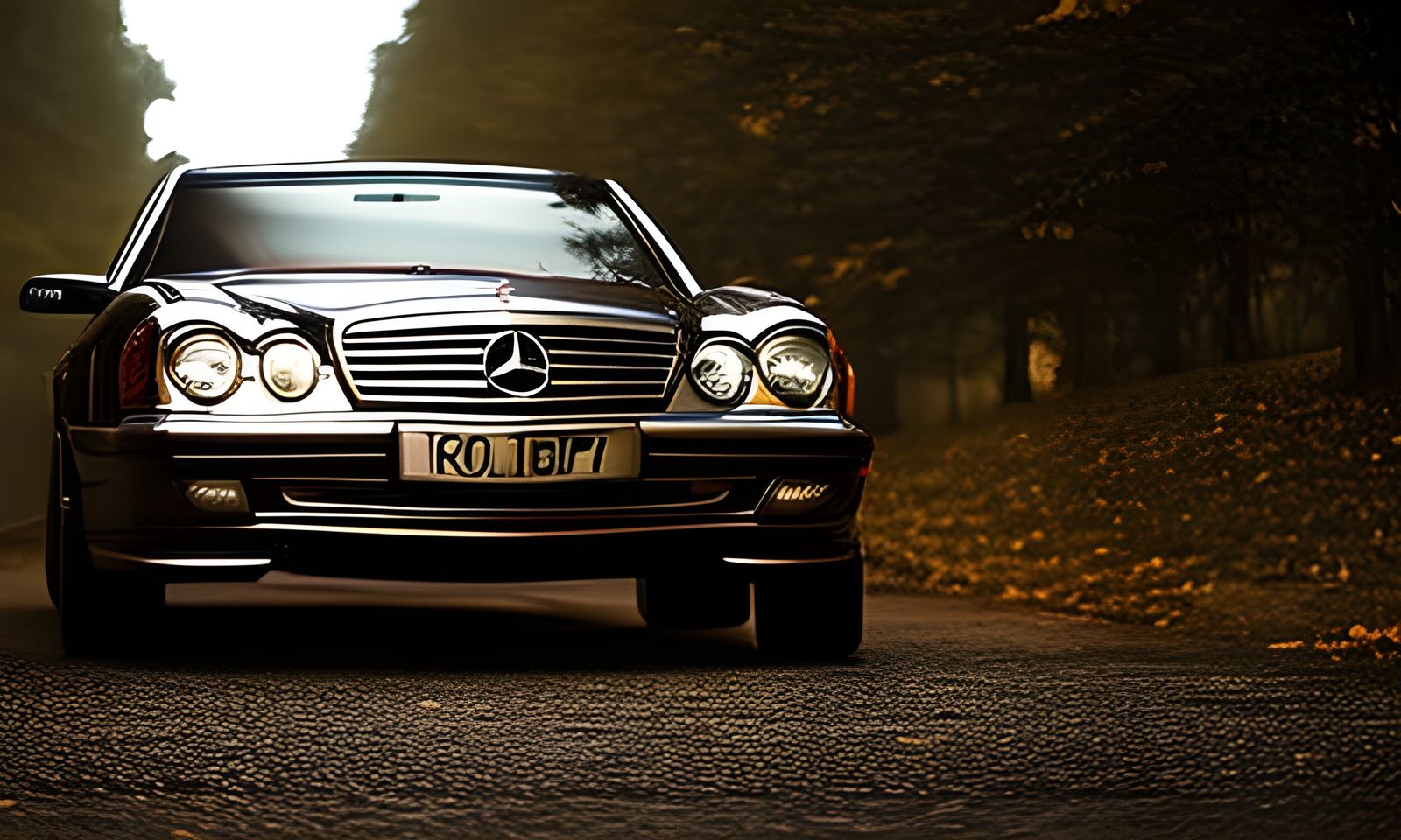 Mercedes CLK 500 Under Christmas Tree: Automotive Photograph...