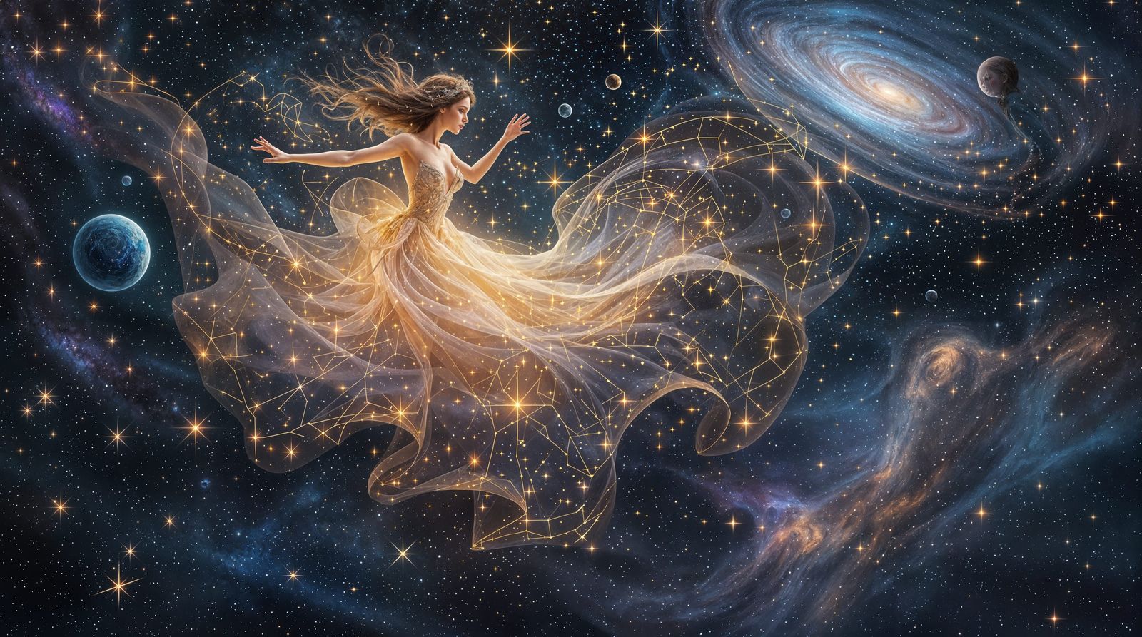 Galactic Maestress Conducts Cosmic Harmony