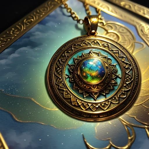 Bronze Pendant in Ethereal Golden Light