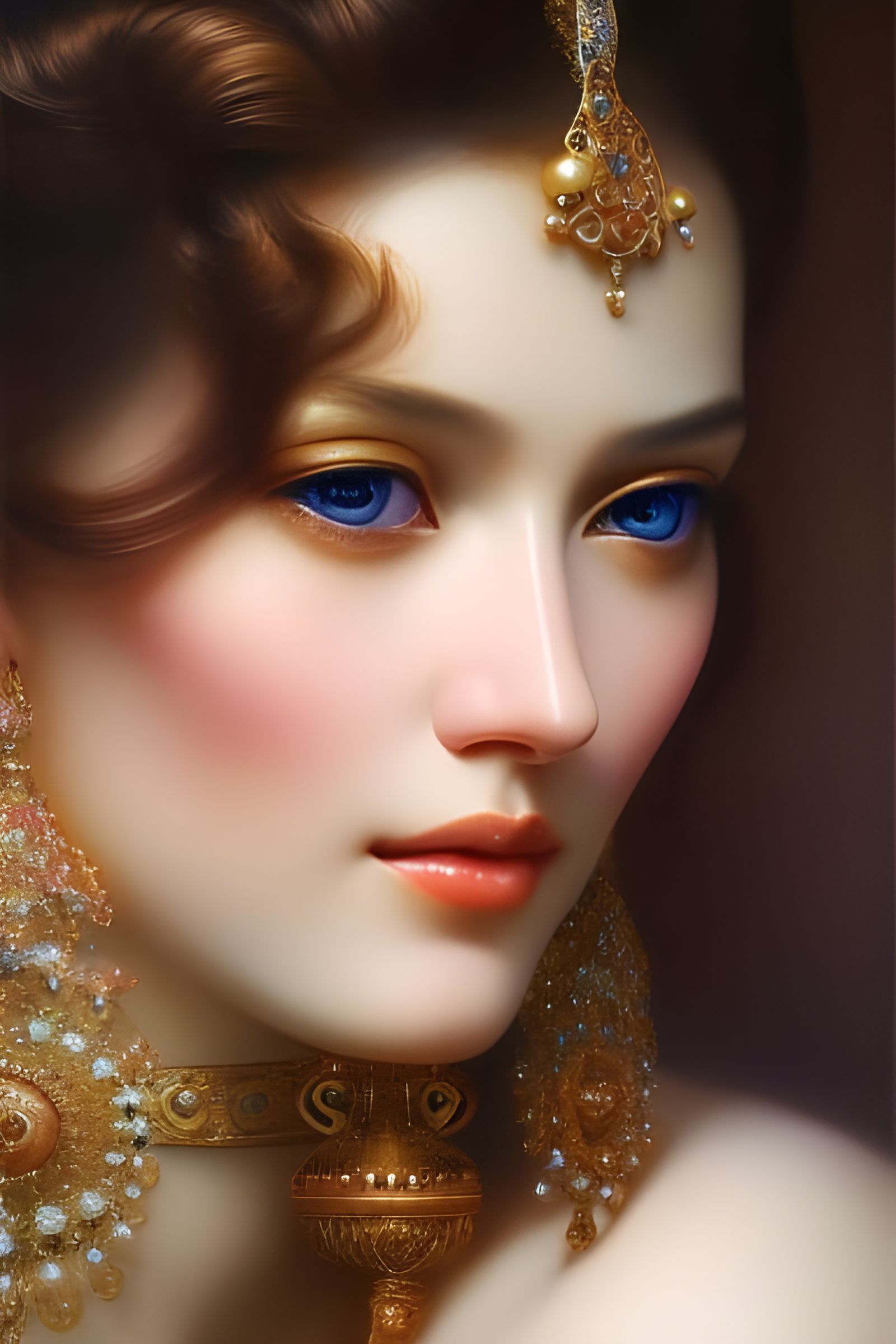 Beautiful Goddess Portrait in Hyperrealistic Style
