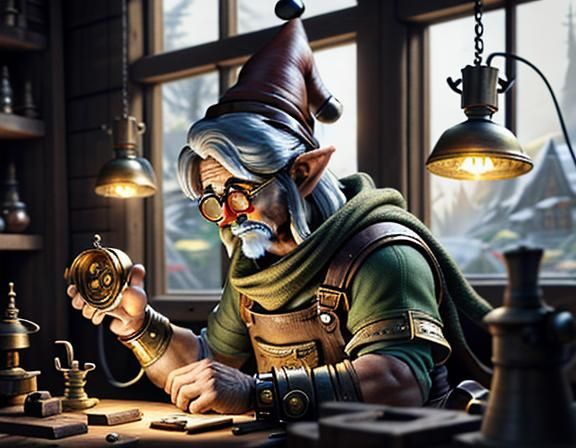 Gnome Repairs Automaton: Epic 3D Game Cinematic