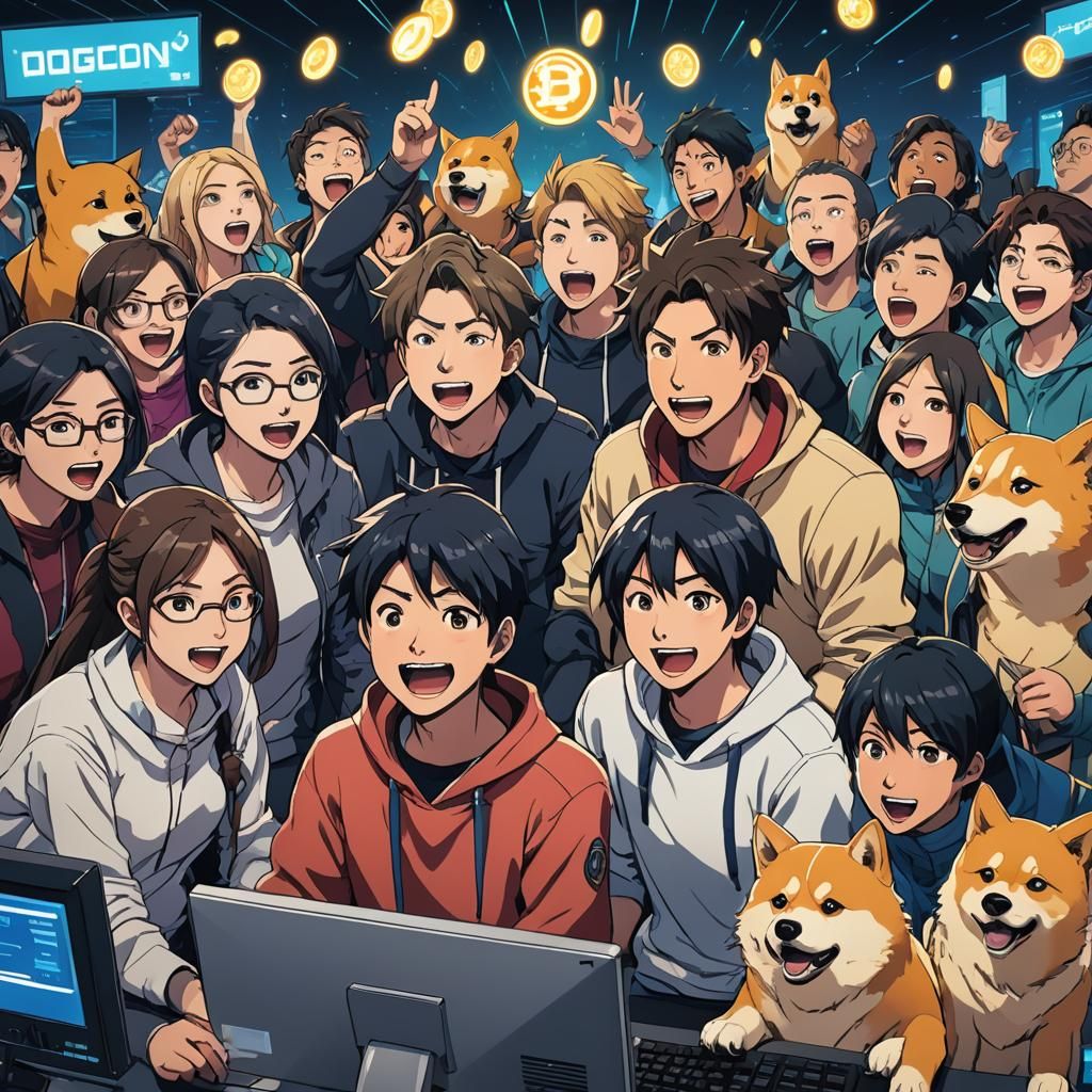 Anime Style: Dogecoin Investors Celebrate Spike