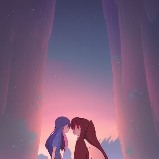 Princess Bubblegum and Marceline Kiss