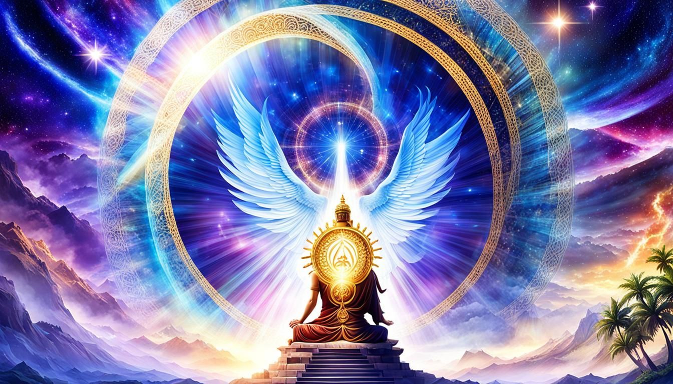 Radiant Figure Emerges into Light: Fantasy Concept Art