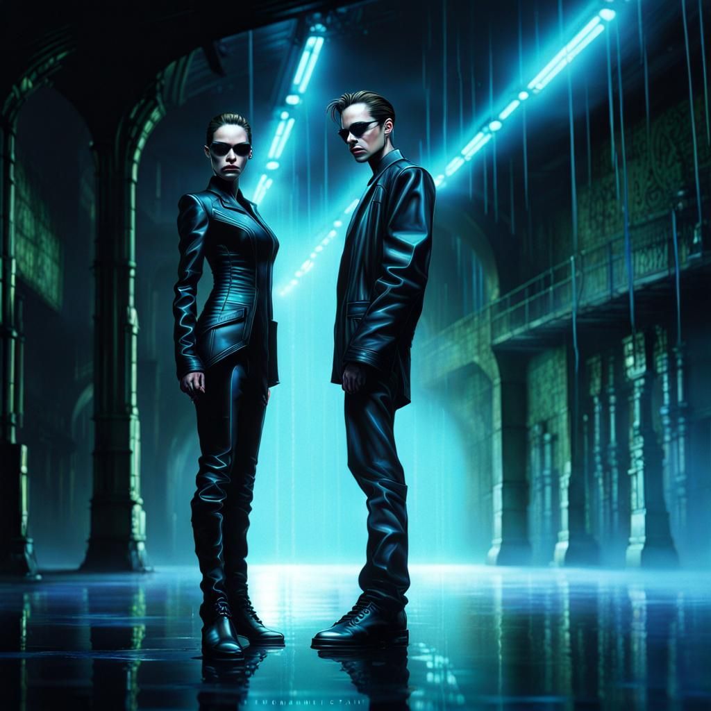 The Matrix Meets Tron: Neo and Trinity's Epic Journey Across Dimensions