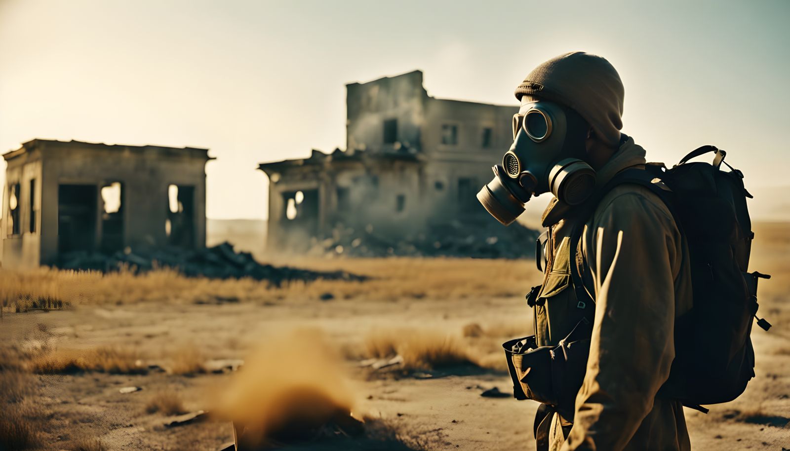 Vibrant Desolation: A Post-Apocalyptic Film Still