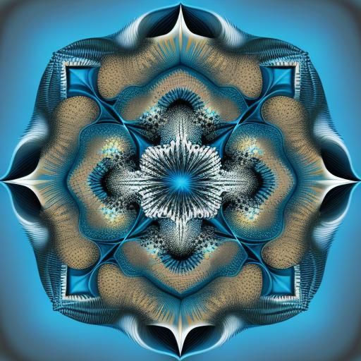 Abstract 3D Fractal Vector Wave Design